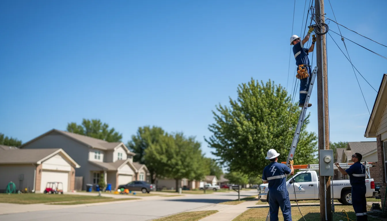 Residential electrician providing installation services in Harrisville, OH